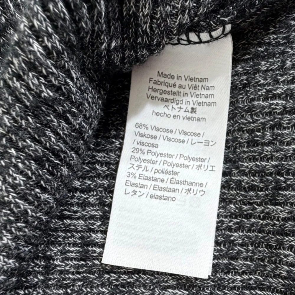 J Crew Funnel Neck‎ Sweater Size Small Gray Speckled Marled Ribbed Knit Stretchy
